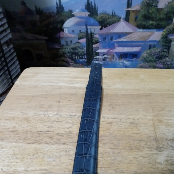 Onyx by Brighton Croc Embossed Leather Vintage Belt Size 36,Nice Gift!🎁 U.S.A. - Picture 9 of 11